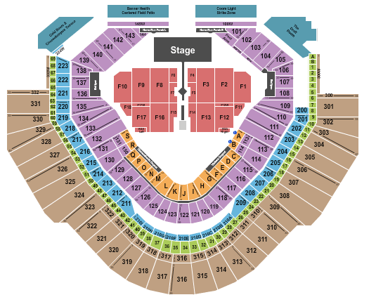 Chase Field Fuerza Regida Seating Chart